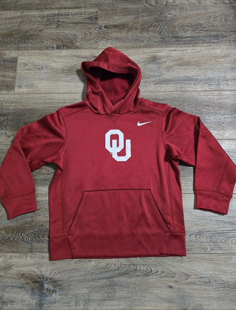 Nike OU Oklahoma University Sooners Hoodie Youth Medium (10-12) Dri-Fit Boomer
